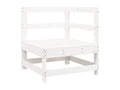 Salon de jardin 6 pièces blanc bois de pin massif 01596DXBF
