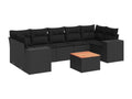 Salon de jardin 8 pcs avec coussins noir résine tressée 56154EDLL