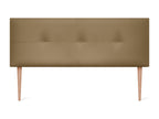 Artvivrestore Tête de lit similicuir avec Boutons 160x105cm avec pieds Lits 150/160 - Marron Clair 64747LHWJ