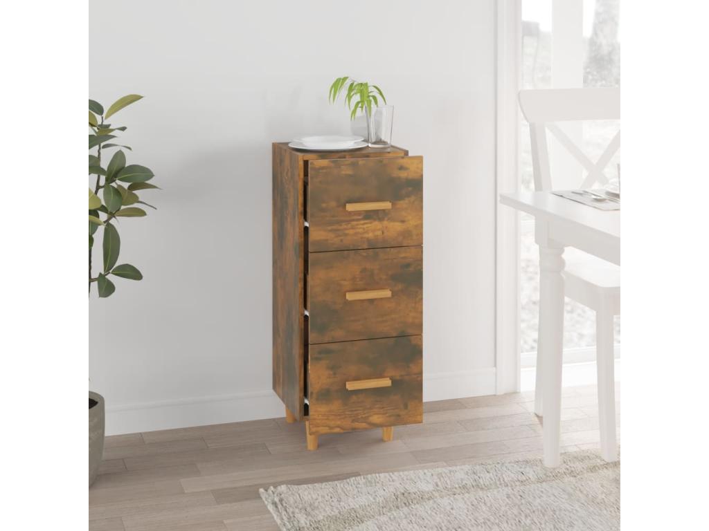 Buffet Chêne fumé 34,5x34x90 cm Bois d'ingénierie 86801QVBL