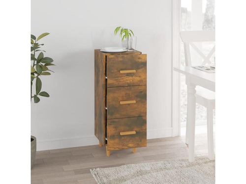 Buffet Chêne fumé 34,5x34x90 cm Bois d'ingénierie 86801QVBL