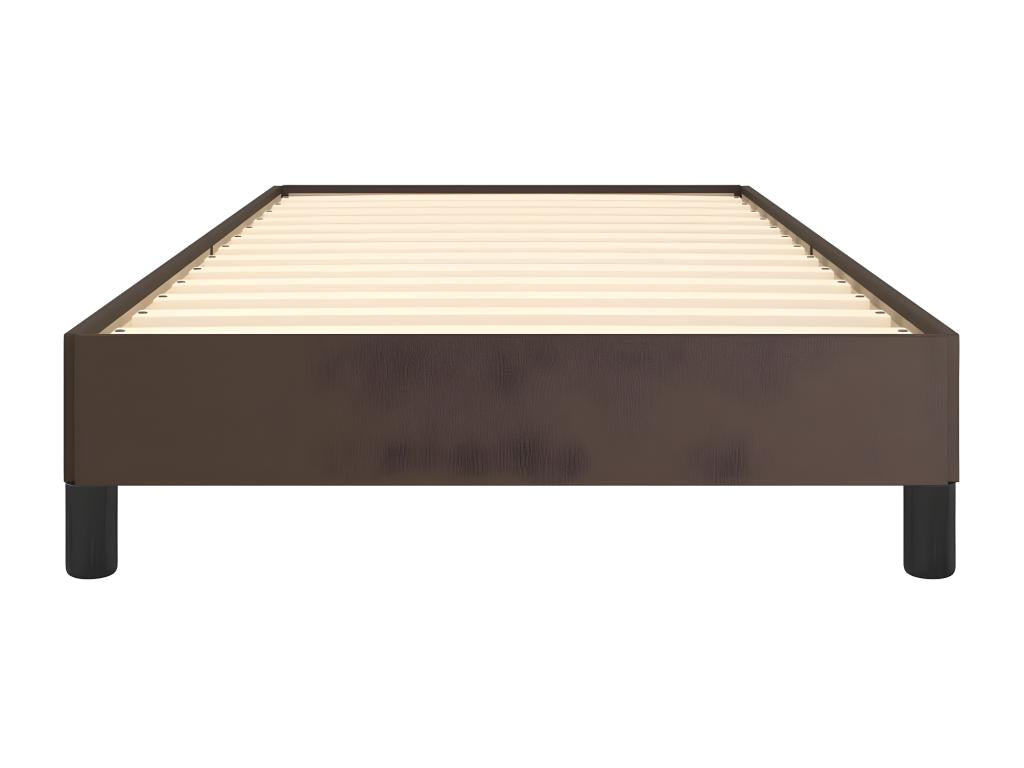 Cadre de lit sans matelas marron 100x200 cm similicuir 49351ZSVO