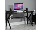 Bureau Artvivrestore bureau Artvivrestore bureau informatique support casque porte-gobelet passe-câbles inclus métal MDF texture fibre de carbone noir 86405GDCU
