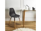 Calmetop - Lot de 2 Chaises Polypropylène Noir et Bois 19932YXCE