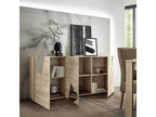 Artvivrestore - Buffet 3 Portes Finition Bois Artvivrestore avec Sérigraphies et Miroirs 82332OMYH