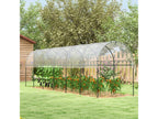 Serre de jardin serre à tomates dim- 6L x 1,23lx 1,71H m acier thermolaqué vert PE haute densité transparent 30007CPYC