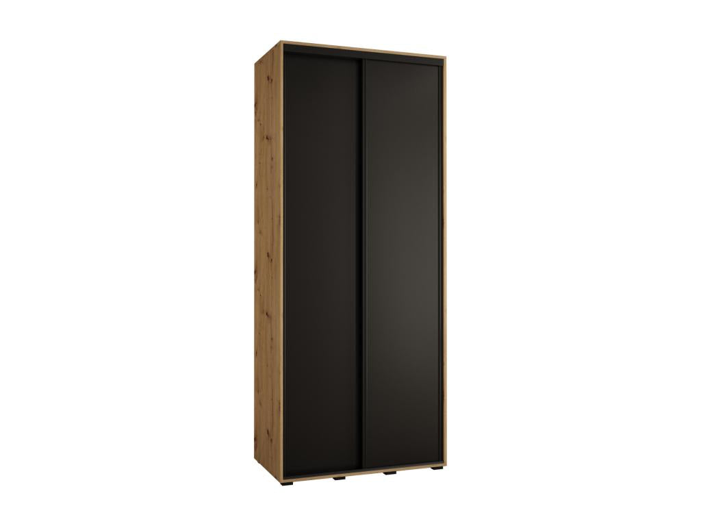 ARMOIRE Calmetop 1 À PORTES COULISSANTES 235.2/120/45 2 portes Calmetop/Noir/Noir 65932THIV