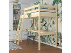 Lit mezzanine en bois - avec bureau N03 Pin Clair 120x190 42097DOLG