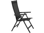 Calmetop 1 x chaise de jardin dossier réglable 6 positions noir/noir. 28861EYXL