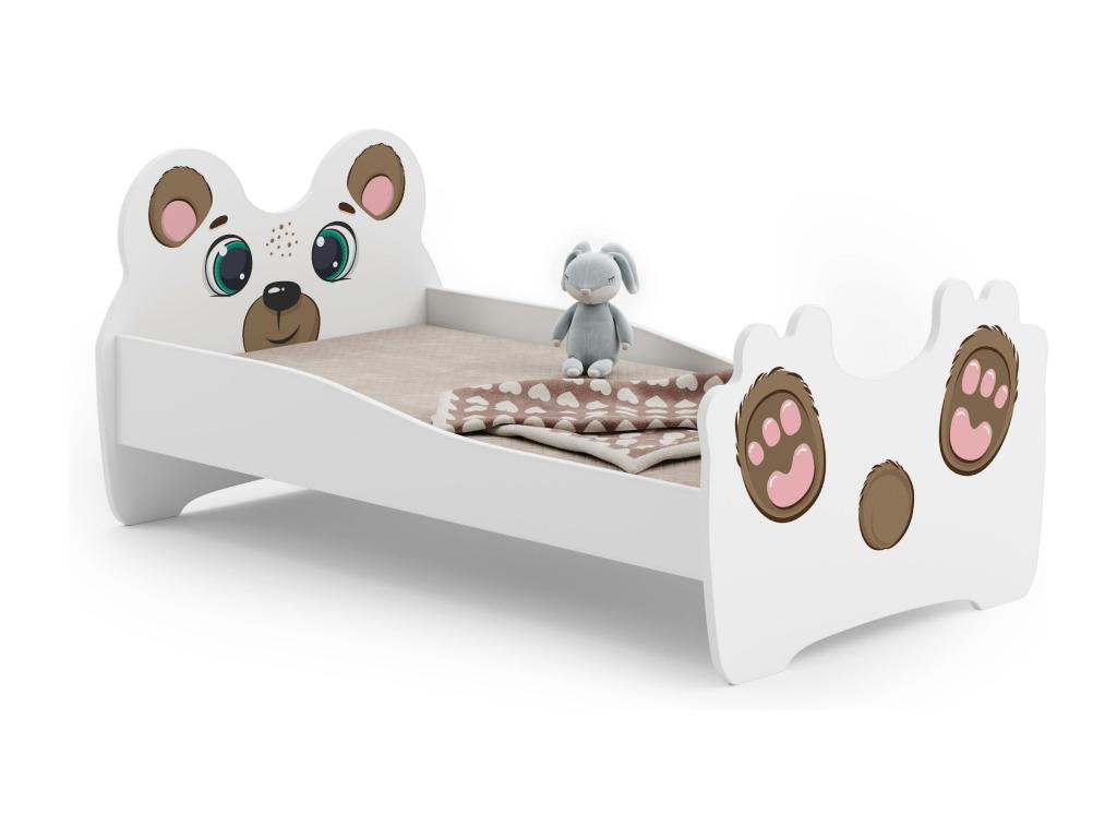 Lit Enfant ANIMAUX KSB001 90x164x70 Blanc 76819SCRP