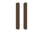 Tête de lit avec oreilles Marron foncé 183x16x118/128 cm Tissu 21789QMQK