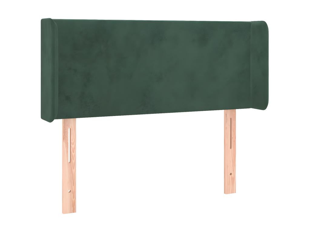 Tête de lit avec oreilles Vert foncé 93x16x78/88 cm Velours 06644KJSF
