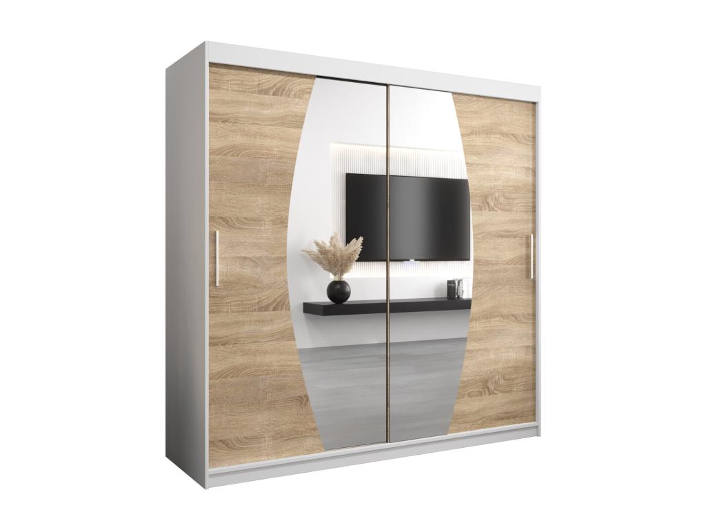 Armoire Calmetop À Portes Coulissantes 200/200/62 2 portes Blanc/Calmetop 93230DOMJ