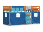 Lit superposé sans matelas bleu 75x190 cm bois de pin massif 27667MKRI