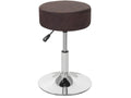 Tabouret Calmetop-C22 hauteur réglable 35 cm imitation daim - brun foncé vintage 94415NXRK