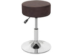 Tabouret Calmetop-C22 hauteur réglable 35 cm imitation daim - brun foncé vintage 94415NXRK