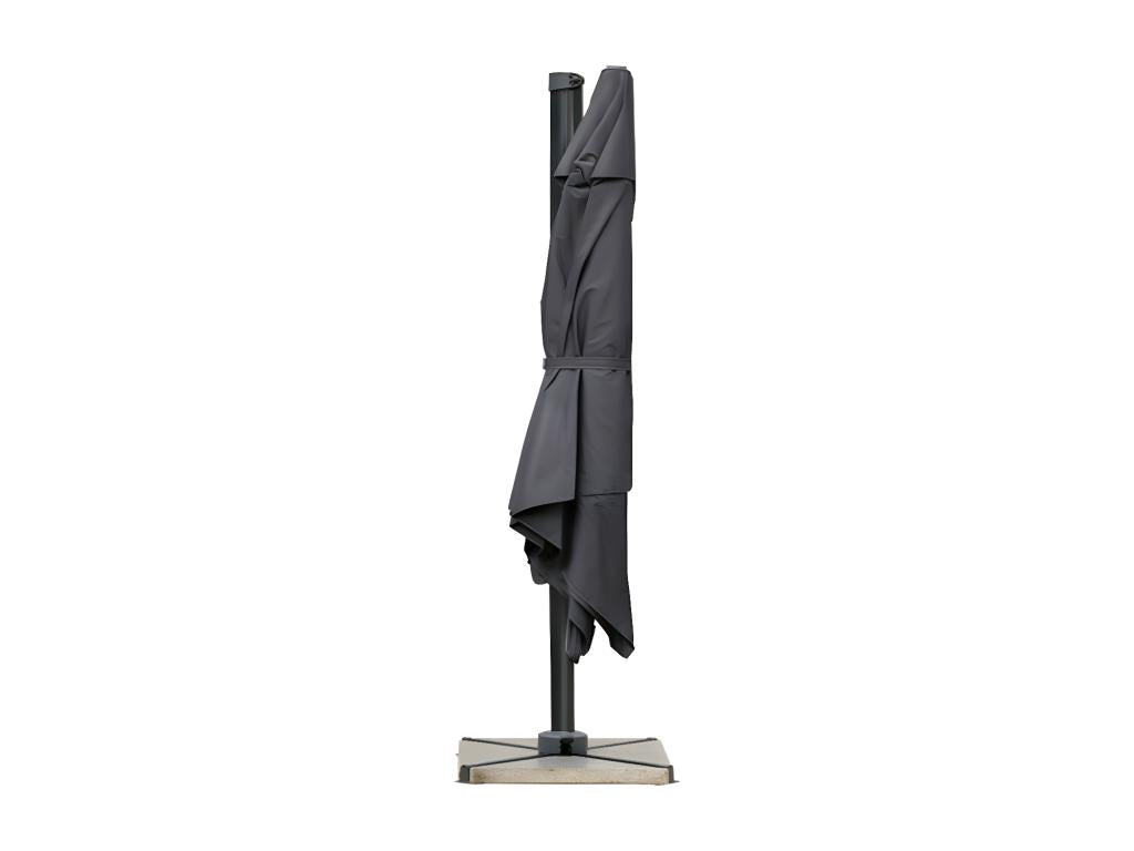 Parasol Déporté Avec Housse 3x4m Gris 80811DTPB