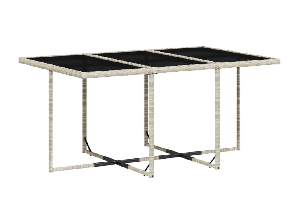 Ensemble à manger de jardin 11pcs avec coussins gris poly rotin 97293BDHK