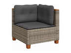 Salon de jardin 5 pcs avec coussins gris résine tressée 88158QUTG