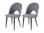 Chaise de salle à manger Artvivrestore-D73 lot de 2 gris foncé 25819NHZF