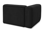 Module avec accoudoirs gauche en tissu chenille - noir - Artvivrestore 97760FPLE