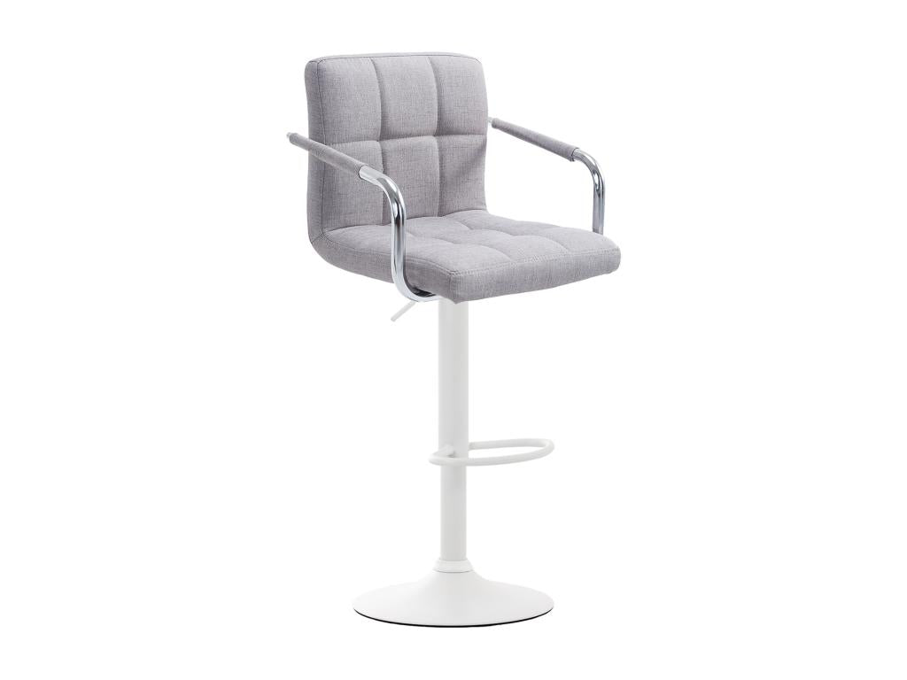 Tabouret de bar - Tissu / Métal - Gris - Calmetop V2 60560XOQV