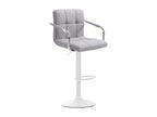 Tabouret de bar - Tissu / Métal - Gris - Calmetop V2 60560XOQV