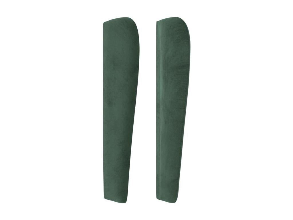 Tête de lit avec oreilles Vert foncé 103x23x118/128 cm Velours 48224IFJW