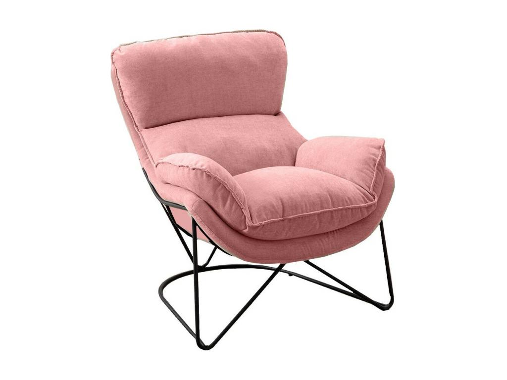 Artvivrestore - Fauteuil en velours rose poudré 31668VOEF