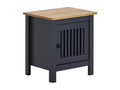 Nidchicshop - Chevet 1 Porte Bois Ciré et Gris foncé 58509NYLP