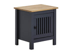 Nidchicshop - Chevet 1 Porte Bois Ciré et Gris foncé 58509NYLP