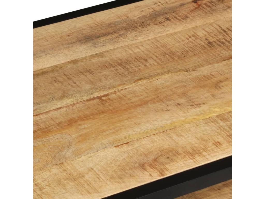 Table basse 90x45x35 cm Bois de manguier massif brut 12579ELXZ