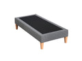 Sommier déco tapissier gris orage - Calmetop 100x210 56315FNVC