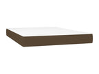 Sommier tapissier matelas et LED Marron foncé 140x200 cm Tissu 78718QWCB