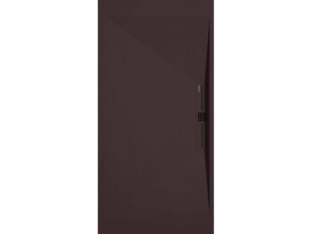 Receveur de douche Chocolat finition Ardoise Calmetop grille de couleur - 170x80 cm 26905EJHL