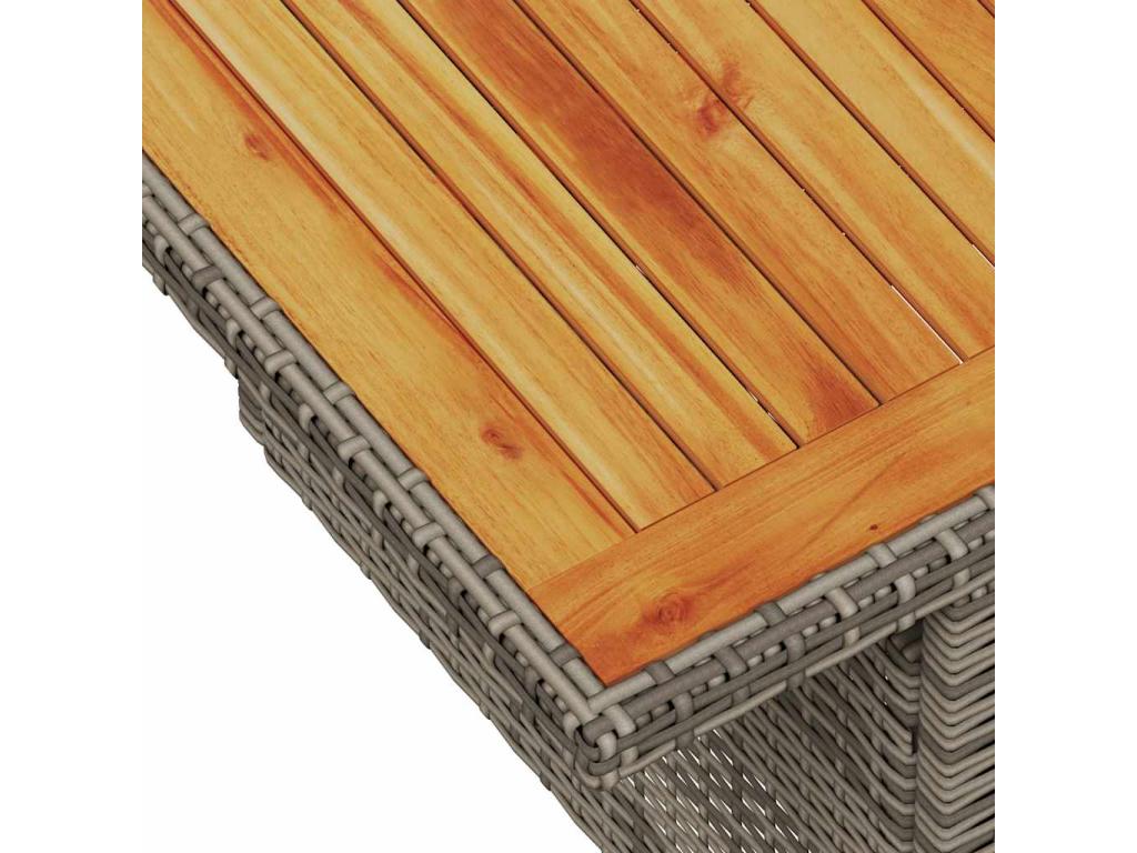 Salon de jardin avec coussins 7 pcs gris résine tressée Artvivrestore 83407BDMC