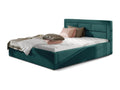 Lit moderne velours capitonné Calmetop-Couleur Bleu canard-180x200-Version coffre de rangement 13055LYXZ