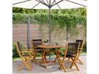Ensemble à manger de jardin 5pcs noir polypropylène bois massif 66937NOSL