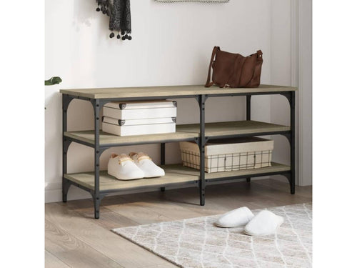 Banc à chaussures chêne Artvivrestore 100x38.5x49 bois d'ingénierie 72423TDBZ