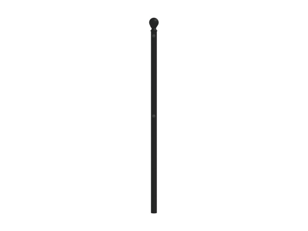Tête de lit métal noir 160 cm 93542CMNG