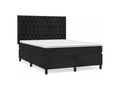 Sommier à Artvivrestore de lit avec matelas Noir 140x190 Velours 85696ZYTW