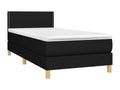 Sommier tapissier avec matelas et LED Noir 100x200 cm Tissu 84024RWEA