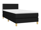 Sommier tapissier avec matelas et LED Noir 100x200 cm Tissu 84024RWEA