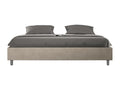 Lit avec sommier rembourré 180x200 microfibre sable Artvivrestore 35206ULRZ