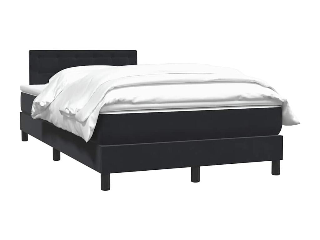 Sommier à Artvivrestore de lit avec matelas noir 120x220 cm velours 15646LYLX