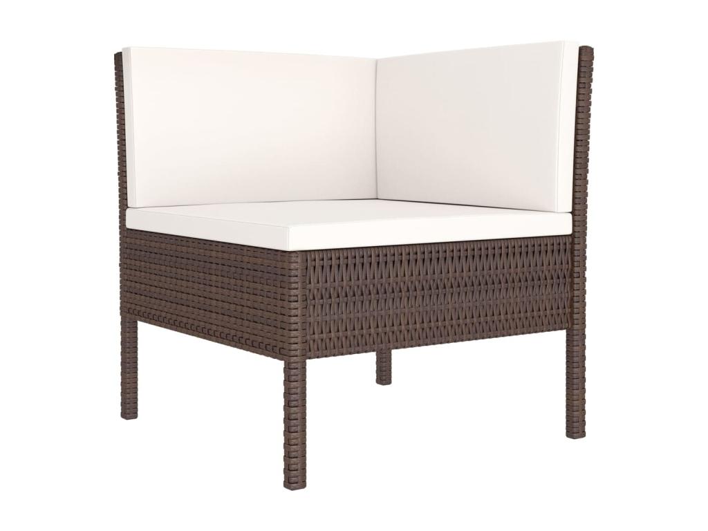 Salon de jardin 10 pièces avec coussins Résine tressée Marron 46267HBCK