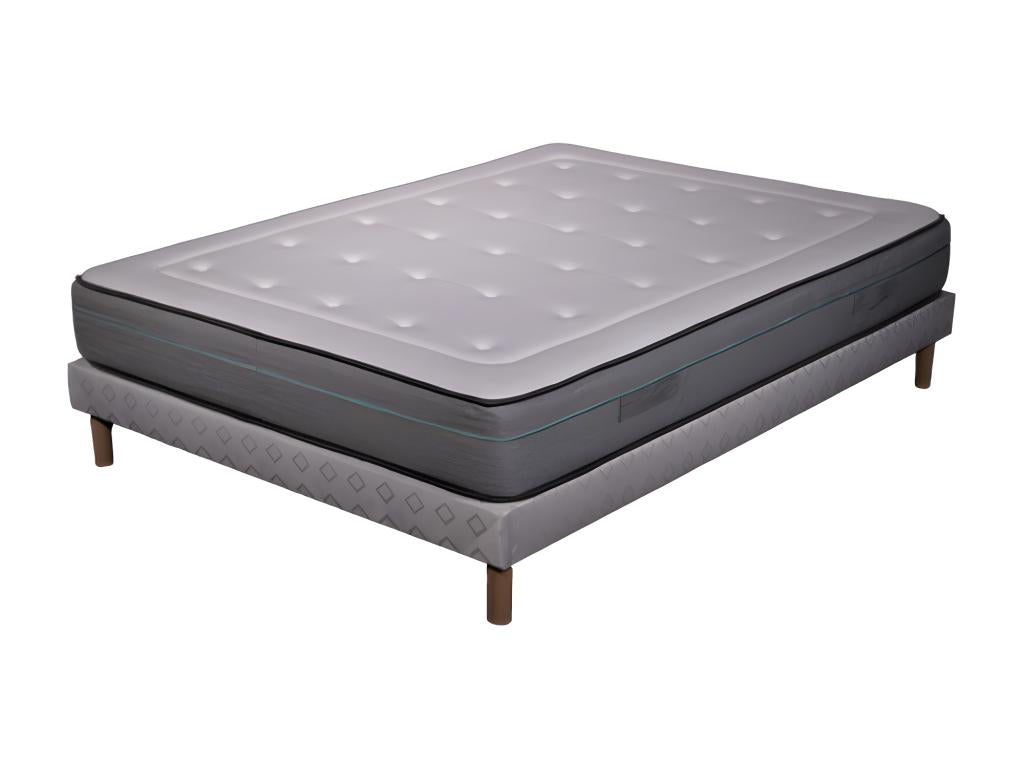 Ensemble Matelas mousse Dream - 90x190cm - accueil mémoire de forme - Sommier Blanc 52919TWZL