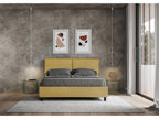 Lit sans sommier rembourré 160x190 microfibre ocre Artvivrestore 21749UXRG