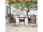 Mobilier à dîner de jardin 3 pièces Résine tressée Gris 13513VBKS