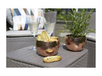 Table d'appoint de jardin Artvivrestore Osier rond Cappuccino 30809WUWC